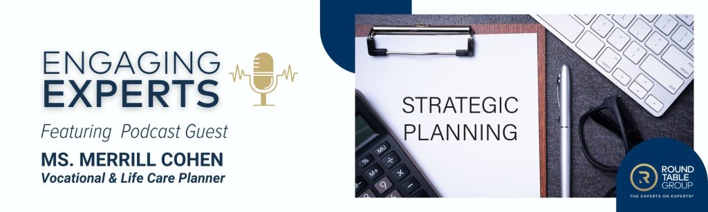 Calculator and clipboard concept with strategic planning text