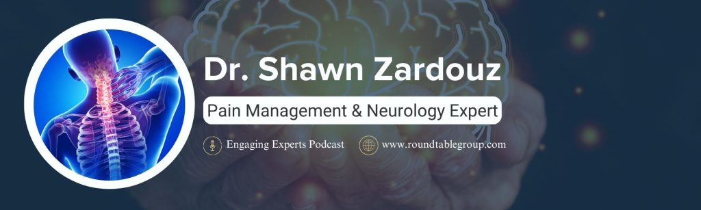 Neurology concept hands holding a brain image and pain management of neck and back